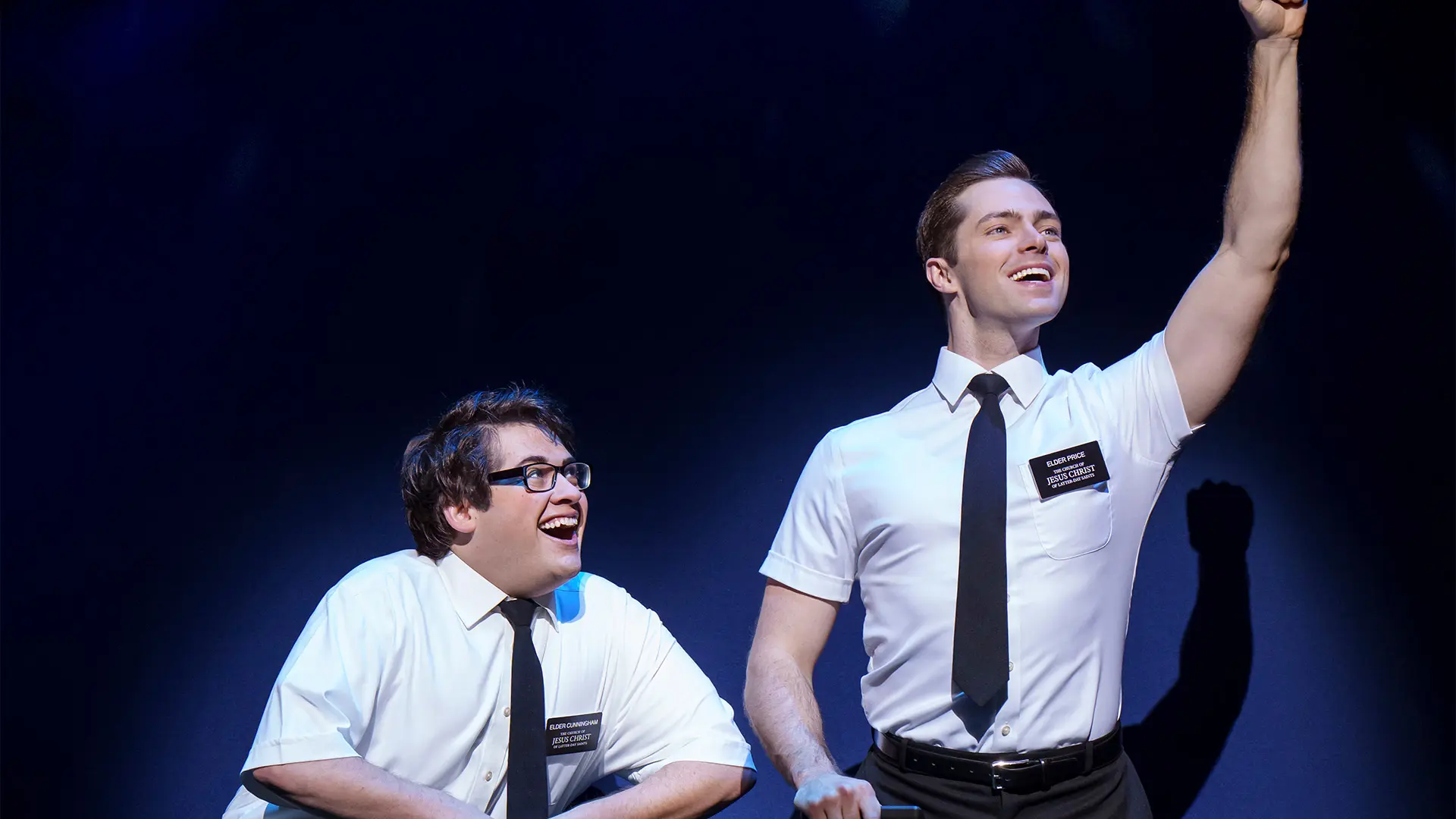 The Book of Mormon London Company 2023. Photography by Johan Persson.